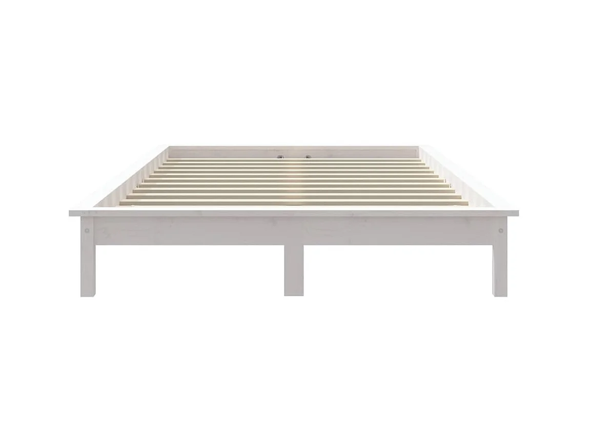 Lit-120x200 cm blanc bois de pin massif EGGB97296