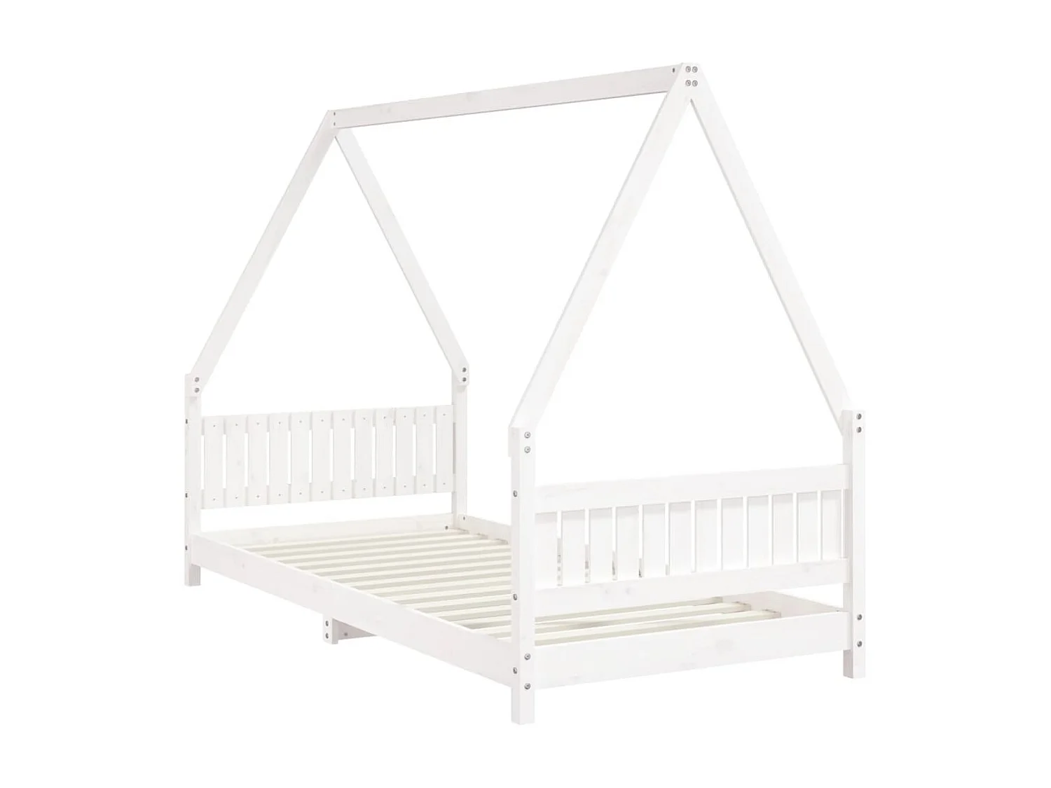 Cama infantil 90x200 cm pinho maciço branco PT812222