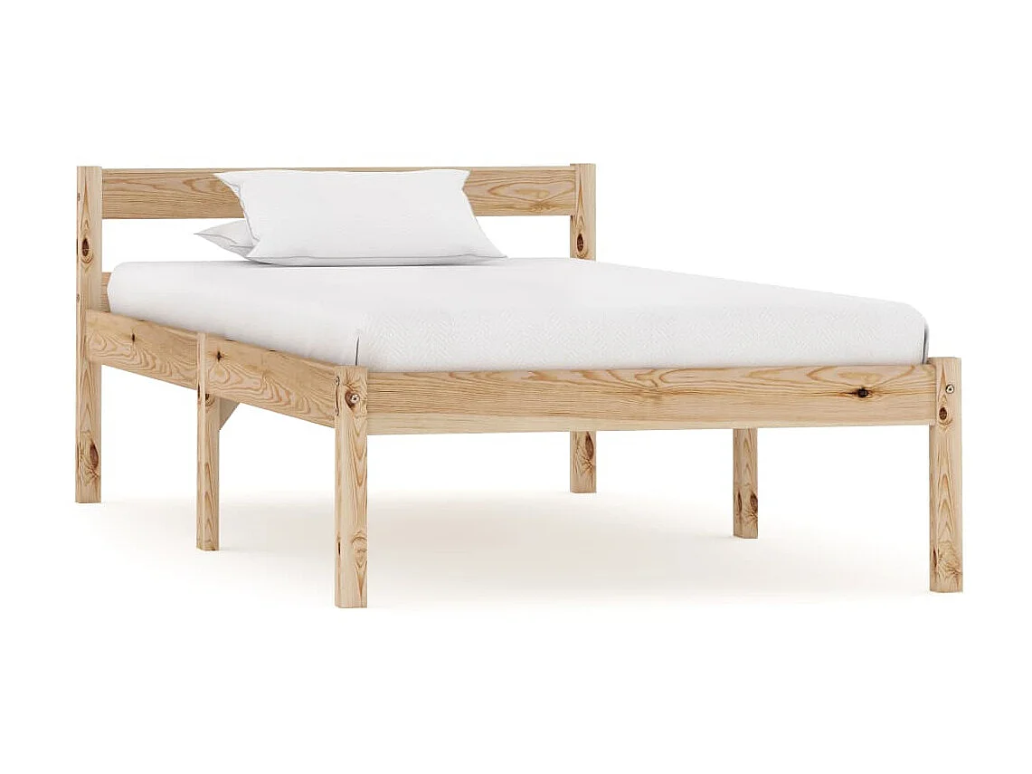 Lit-100x200 cm Bois de pin massif EGGB58491