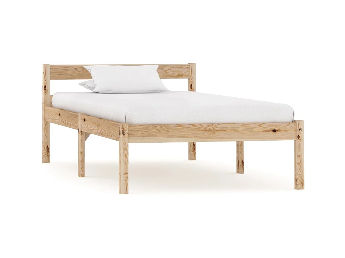 Lit-100x200 cm Bois de pin massif EGGB58491