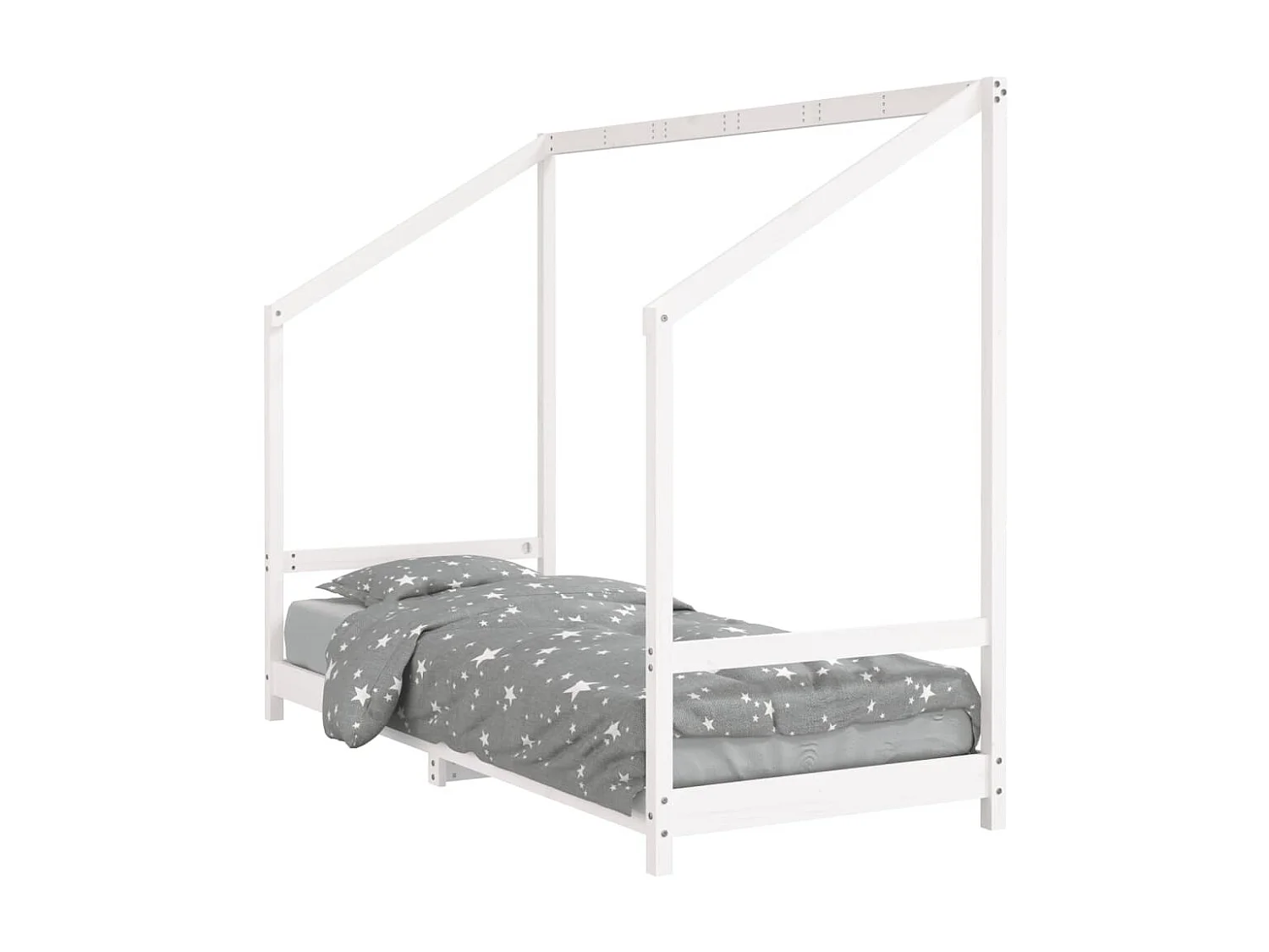 Cama infantil 80x200 cm pinho maciço branco PT985462