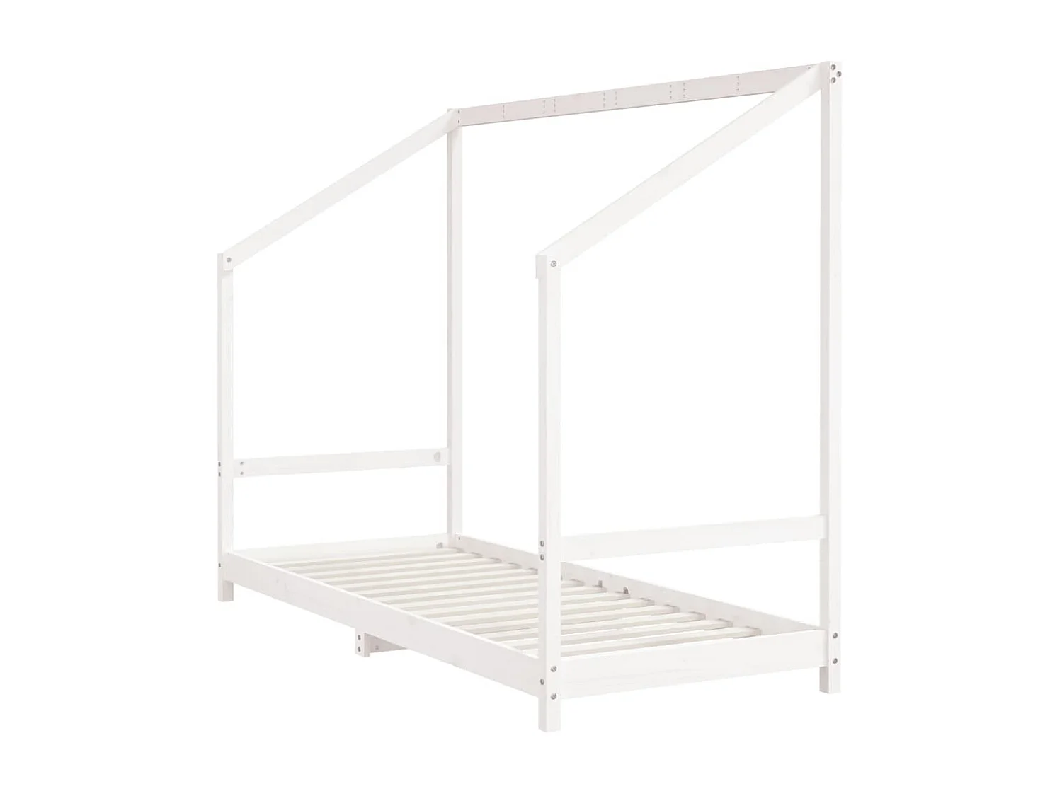 Cama infantil 80x200 cm pinho maciço branco PT985462