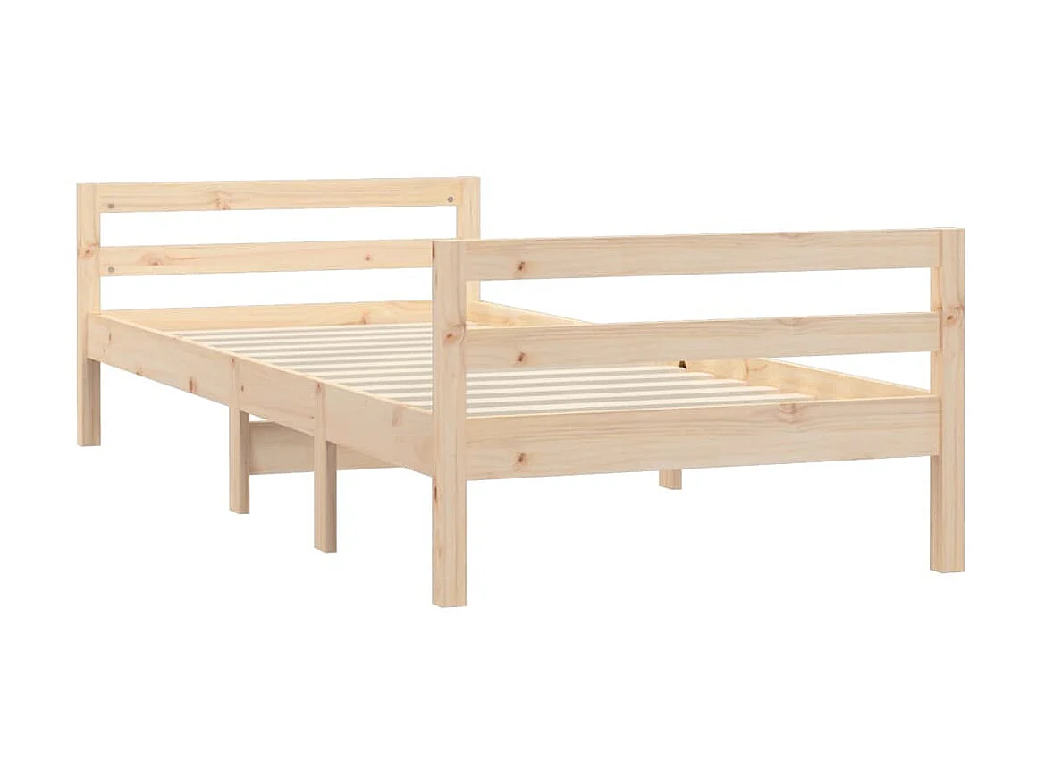 Lit-75x190 cm Bois de pin massif EGGB36339