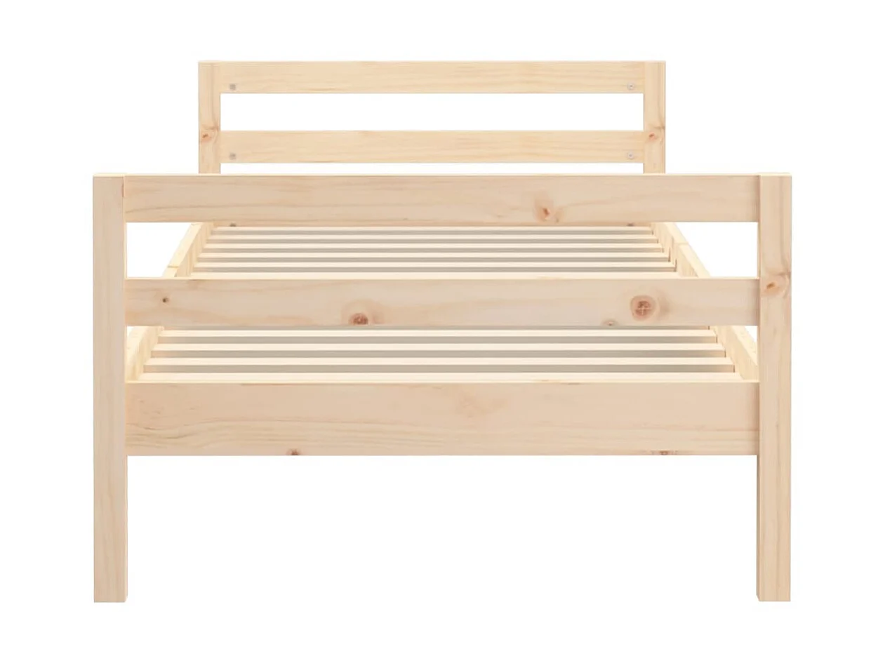 Lit-75x190 cm Bois de pin massif EGGB36339