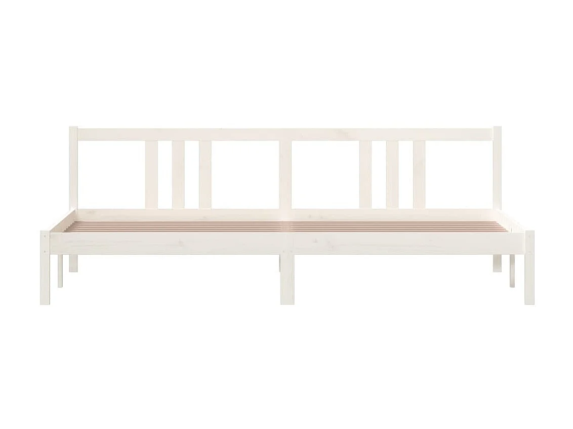 Lit-200x200 cm Blanc Bois massif EGGB76582