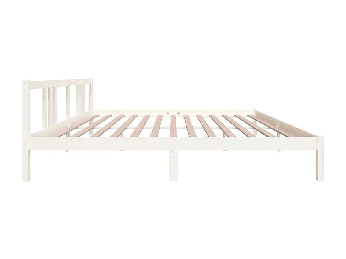 Lit-200x200 cm Blanc Bois massif EGGB76582