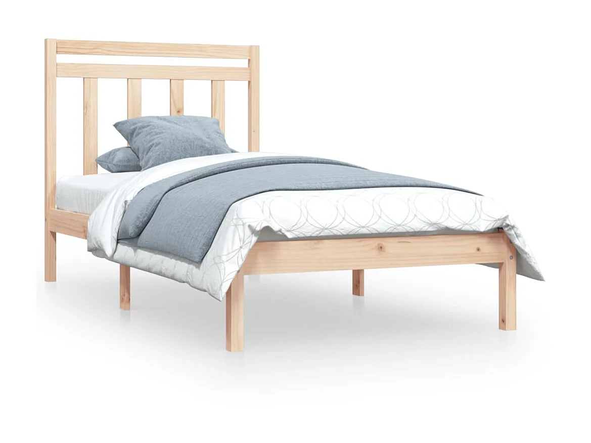 Lit-90x190 cm bois massif simple EGGB65148