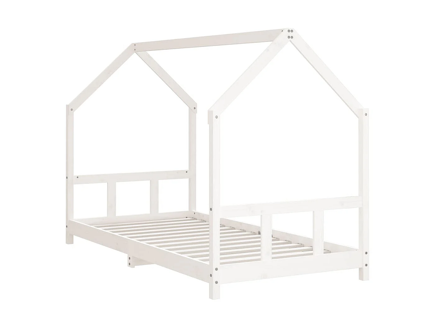 Cama infantil 90x200 cm pinho maciço branco PT439882