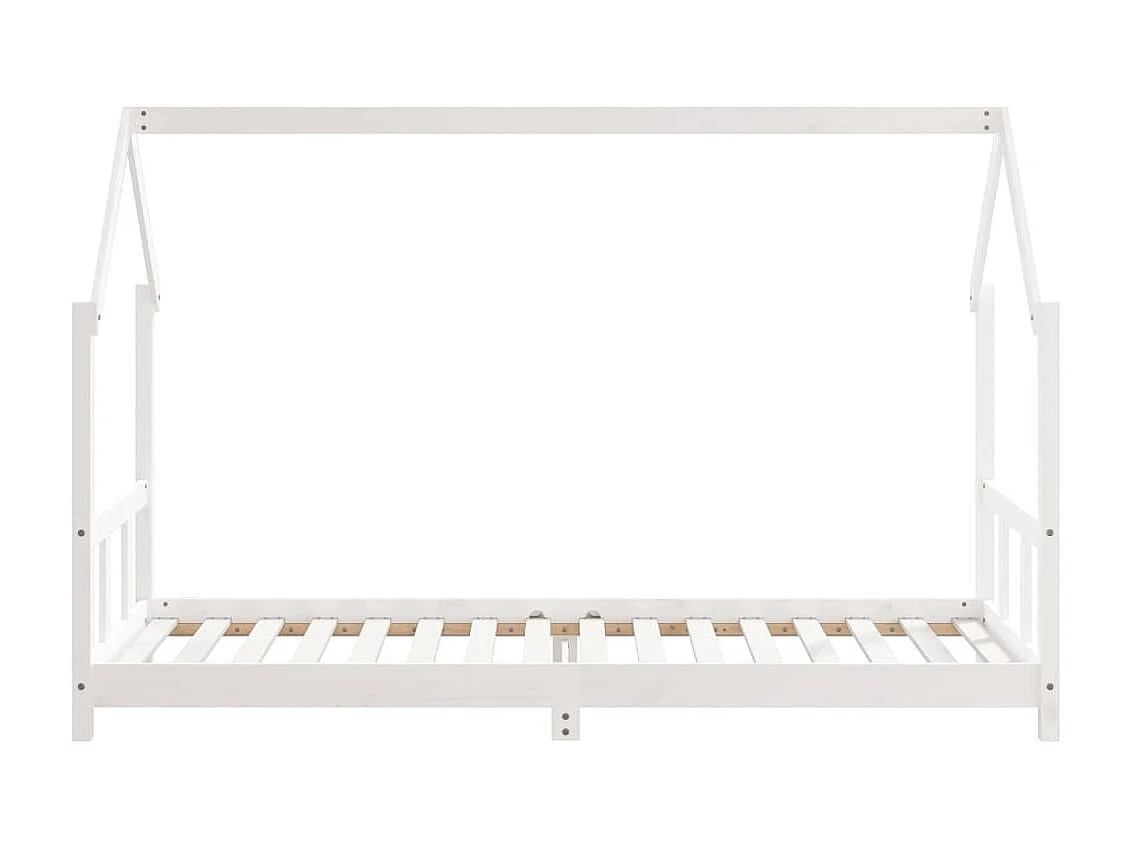 Cama infantil 90x200 cm pinho maciço branco PT439882