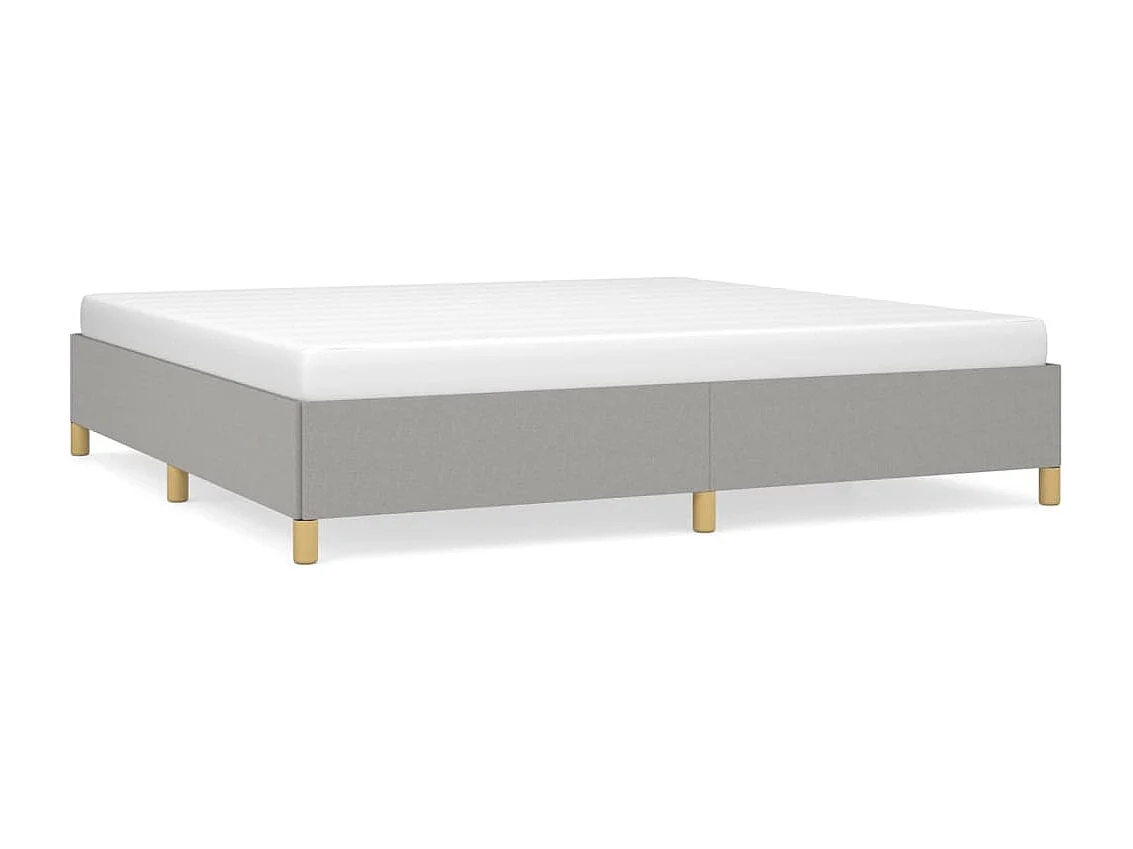 Cama 200x200 cm tecido cinzento-claro PT386012