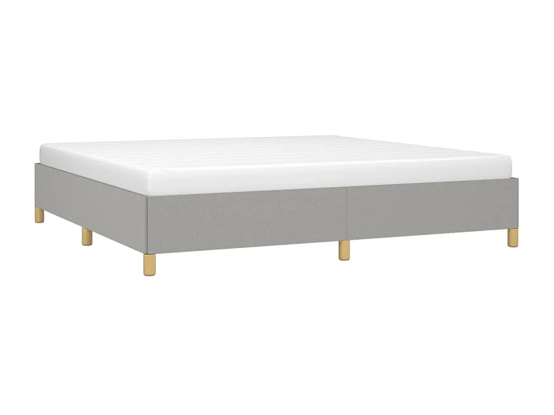 Cama 200x200 cm tecido cinzento-claro PT386012