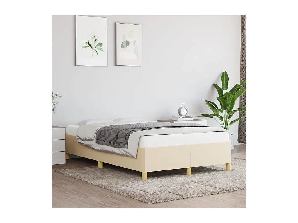 Lit-120x200 cm Crème Tissu EGGB35973