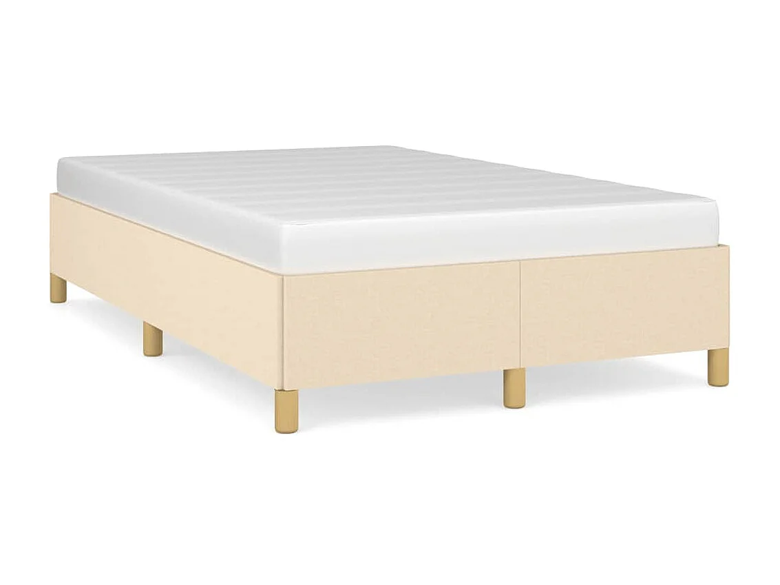 Cama 120x200 cm de tela color crema ES44873