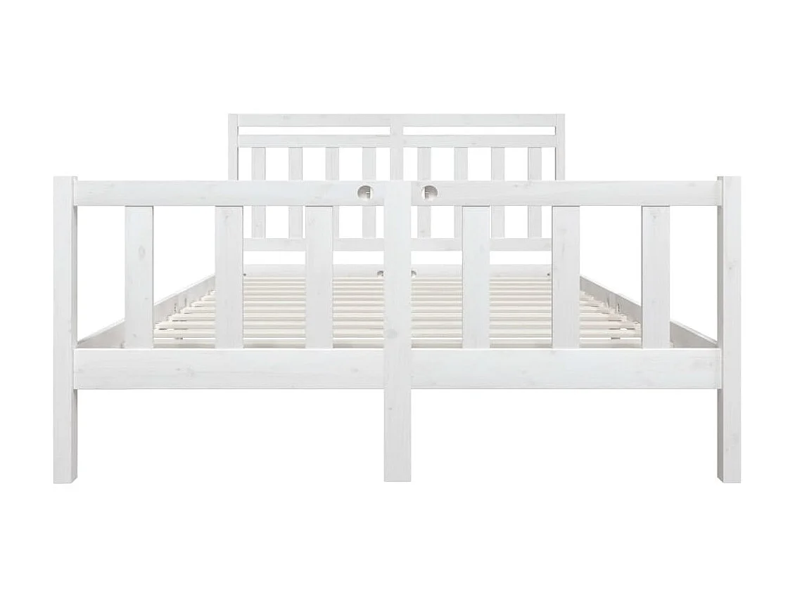 Bedframe massief grenenhout wit 160x200 cm NL74766