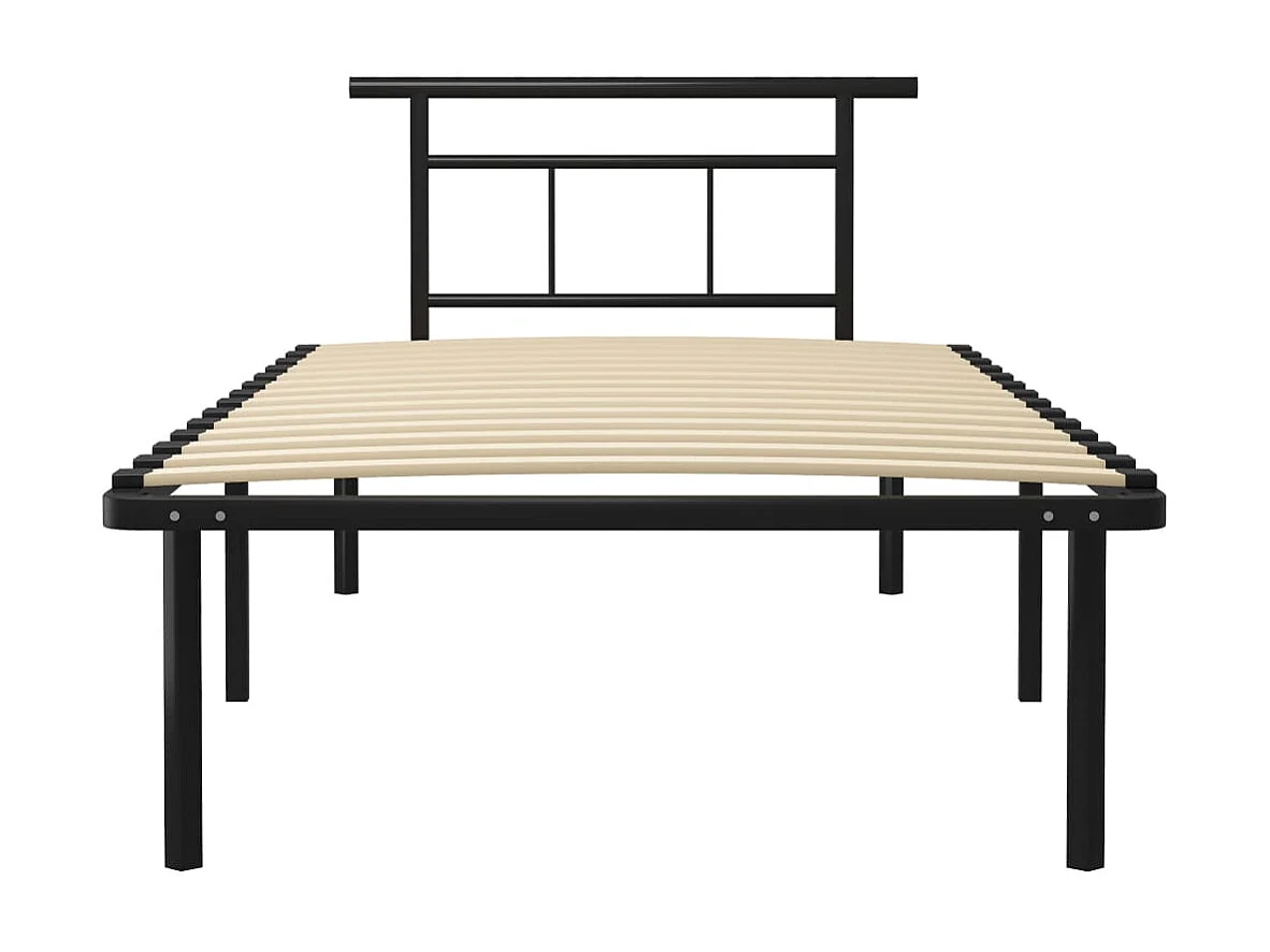 Cama 100x200 cm metal preto PT775165