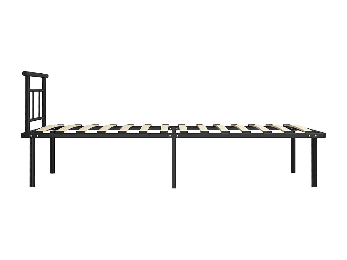 Lit-100x200 cm Noir Métal EGGB95781