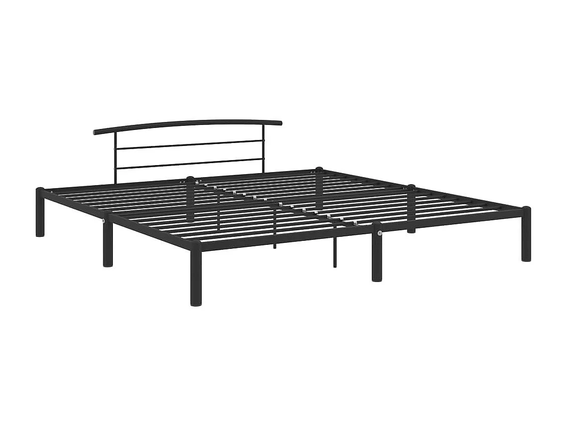 Lit-180x200 cm Noir Métal EGGB17662