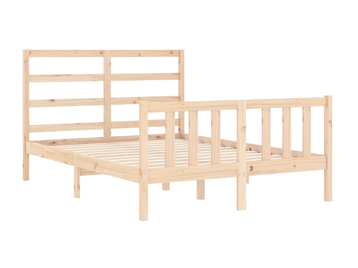 Bedframe met hoofdbord massief hout NL20151