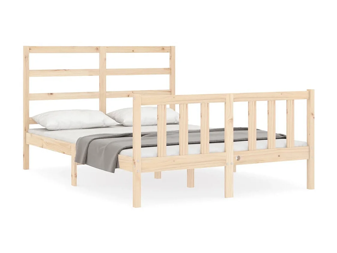 Bedframe met hoofdbord massief hout NL20151