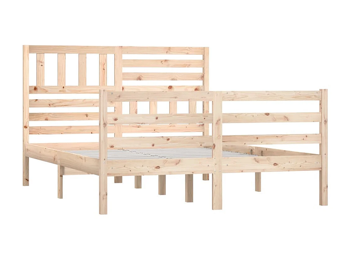 Lit-160x200 cm Bois massif EGGB89081