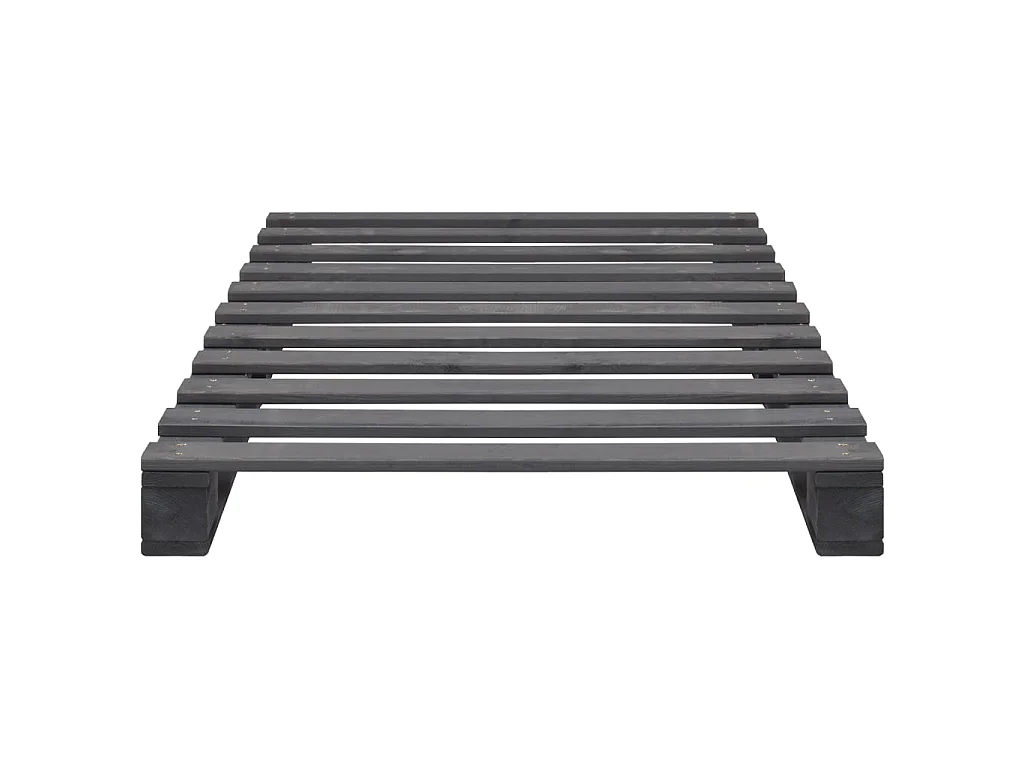 Lit-100x200 cm de palette Gris Bois de pin massif EGGB11610