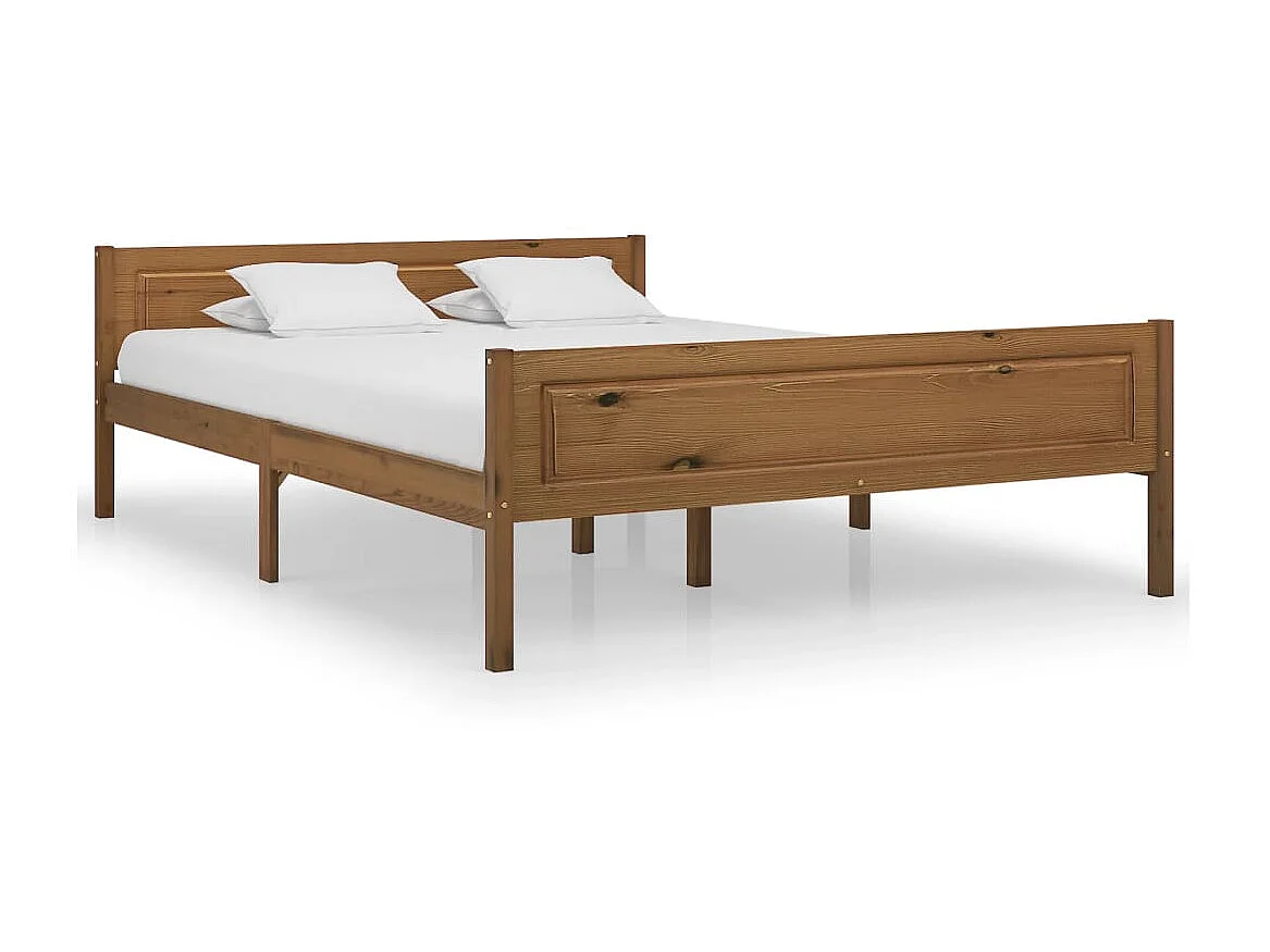 Bedframe massief grenenhout honingbruin 120x200 cm NL18989