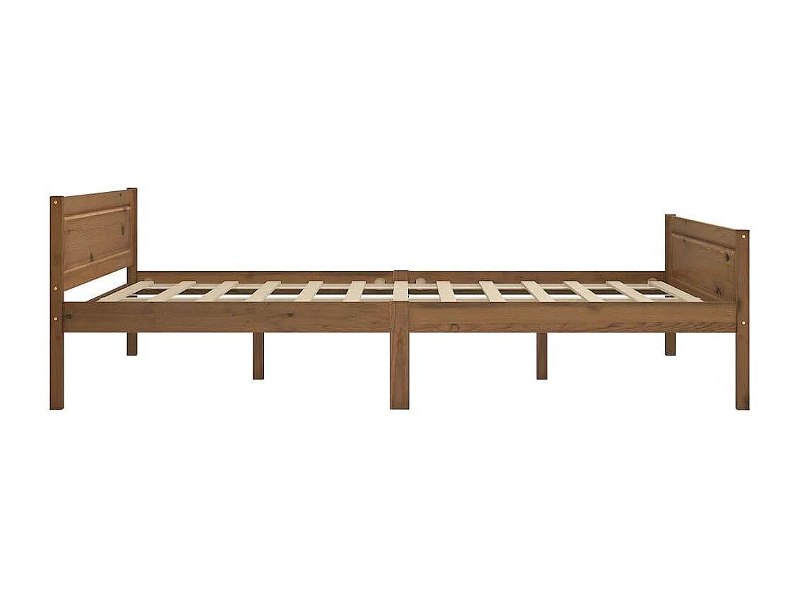Bedframe massief grenenhout honingbruin 120x200 cm NL18989