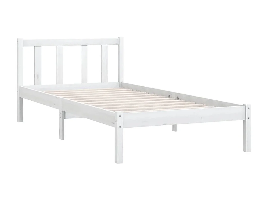 Bedframe massief grenenhout wit 100x200 cm NL44327