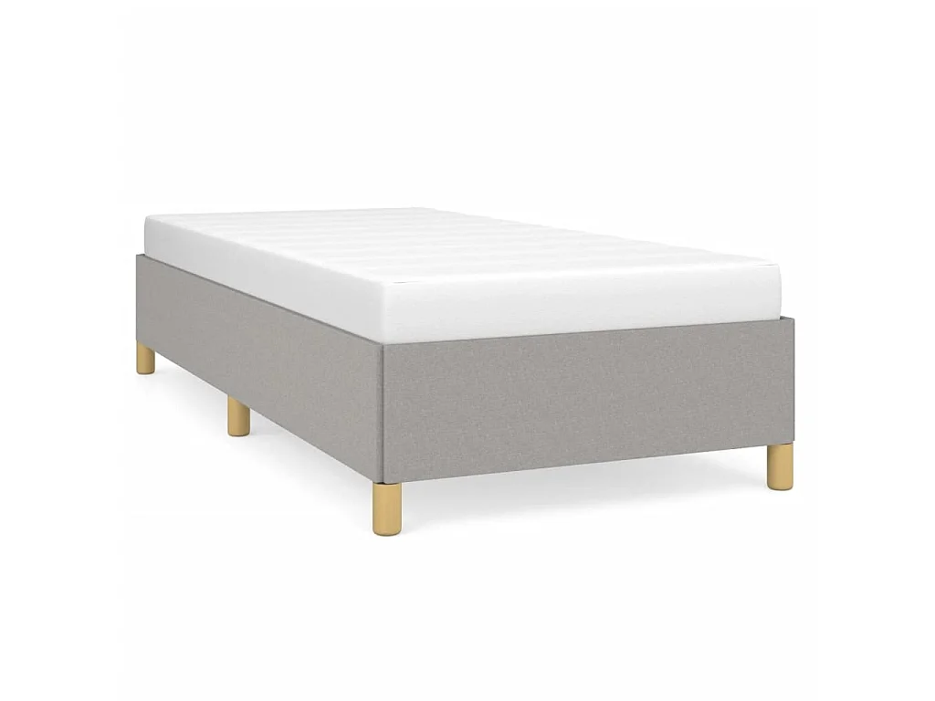 Cama em tecido 80x200 cm cinzento-claro PT275277