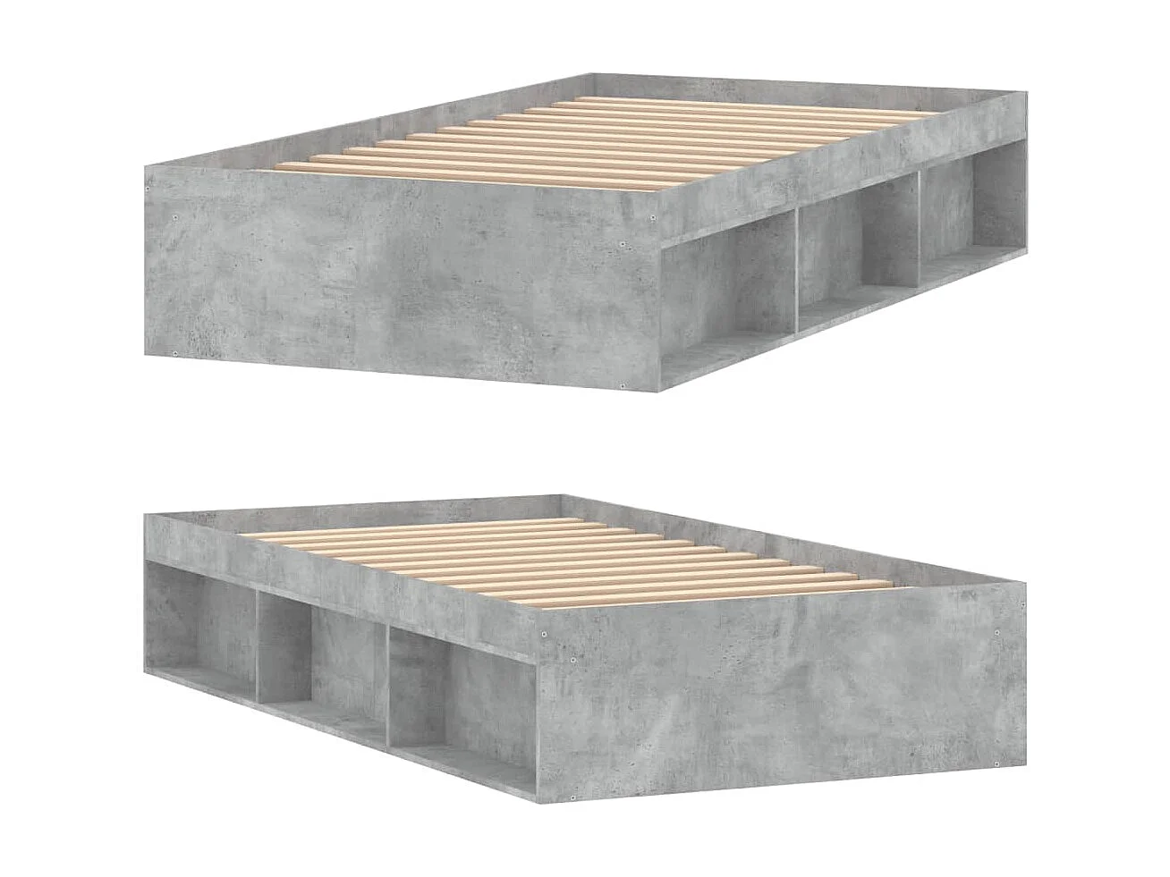 Lit-90x200 cm gris béton EGGB38810