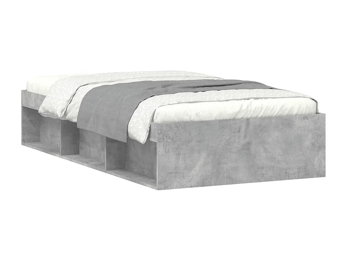 Lit-90x200 cm gris béton EGGB38810
