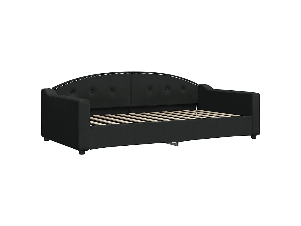 Lit-100x200 cm de repos noir tissu EGGB66712