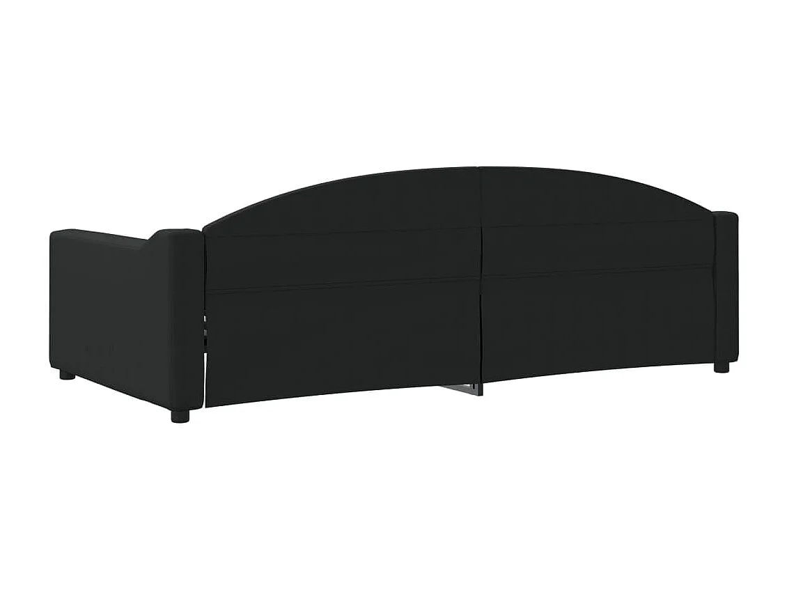 Lit-100x200 cm de repos noir tissu EGGB66712