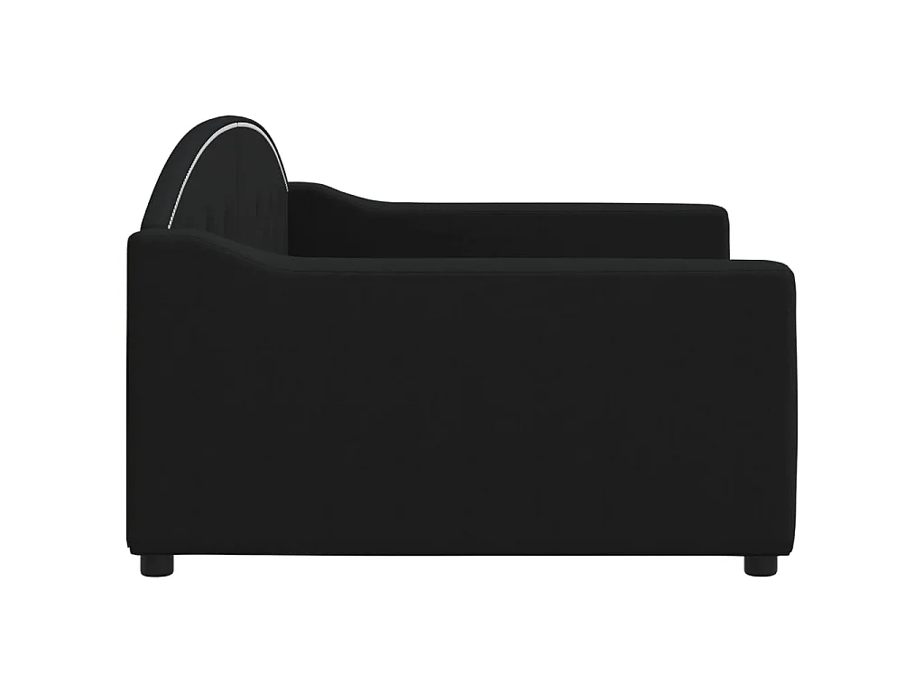 Lit-100x200 cm de repos noir tissu EGGB66712