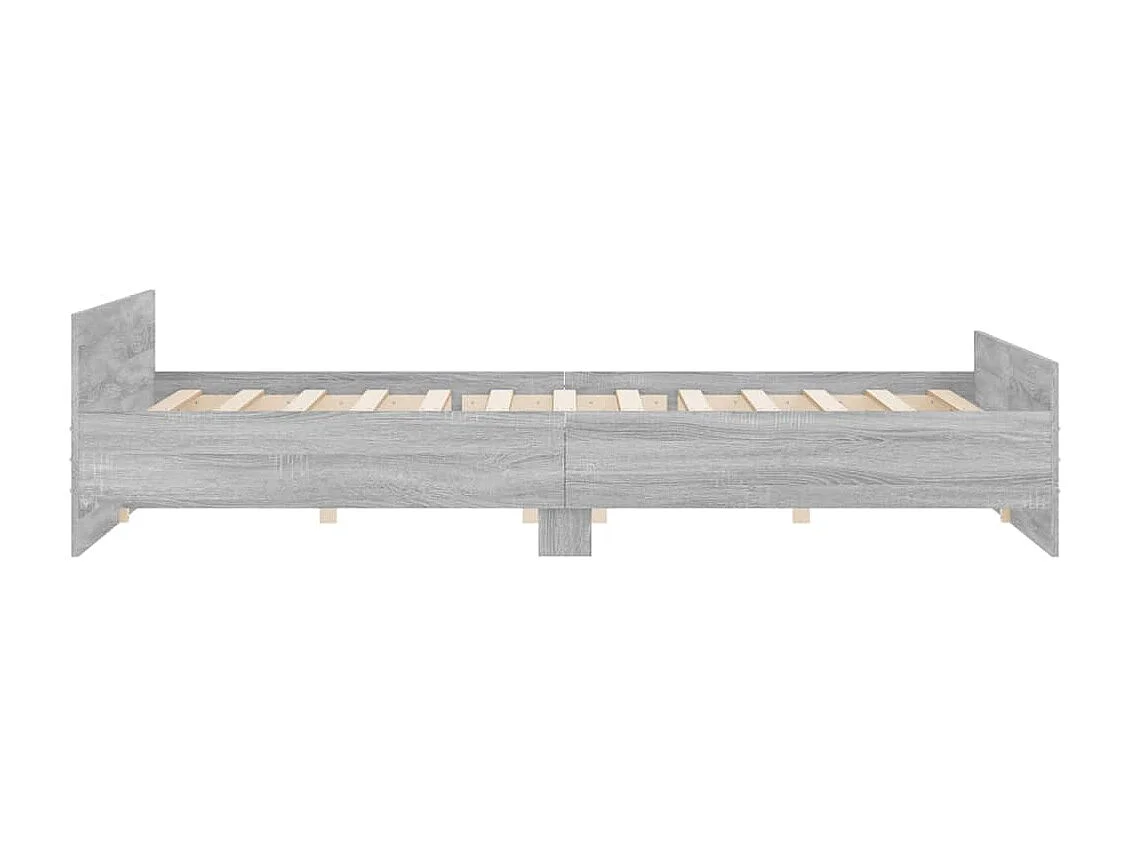 Lit-180x200 cm tête de lit et pied de lit sonoma gris EGGB56823