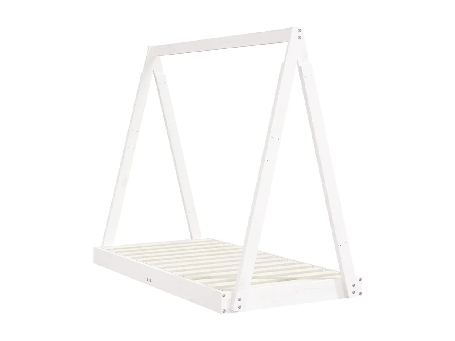 Cama 70x140 cm para niños madera de pino blanco ES34402