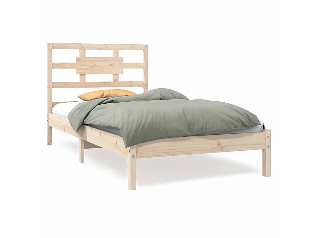 Lit-90x200 cm Bois massif EGGB20721