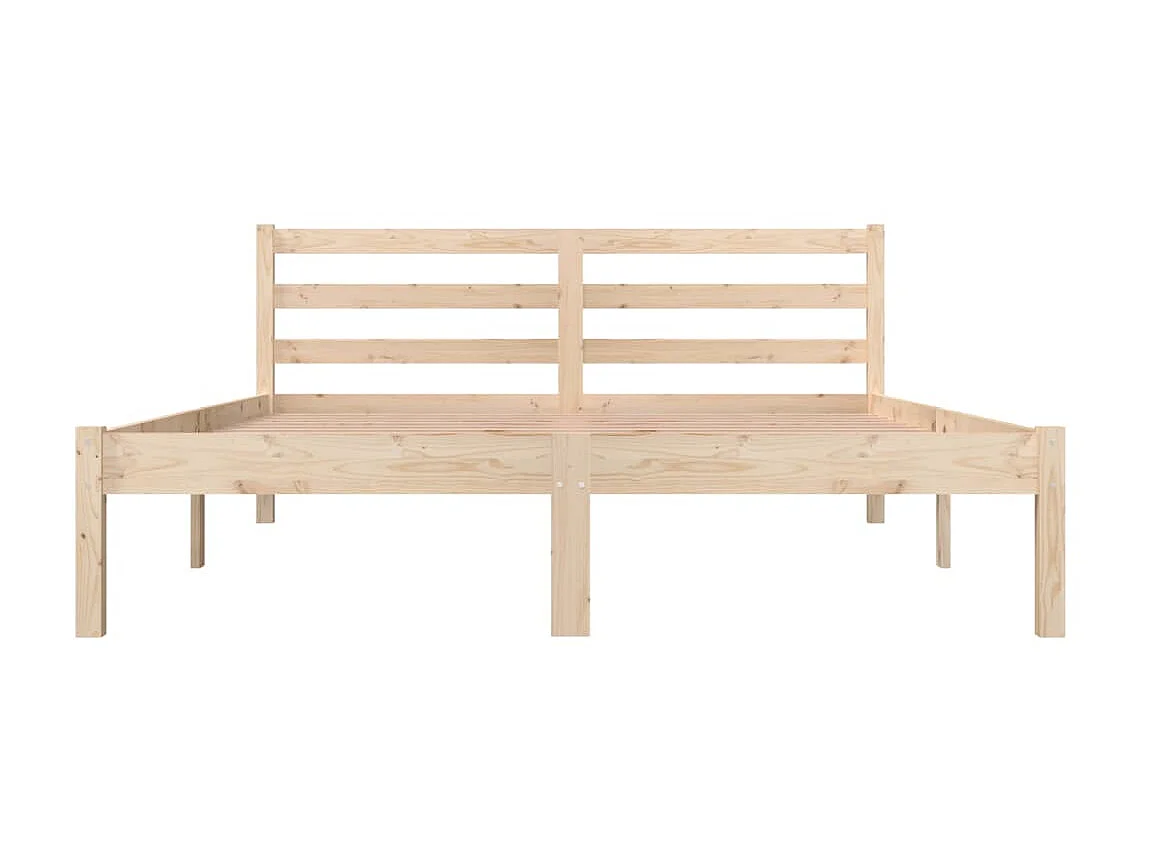 Lit-140x190 cm Bois de pin massif EGGB38120