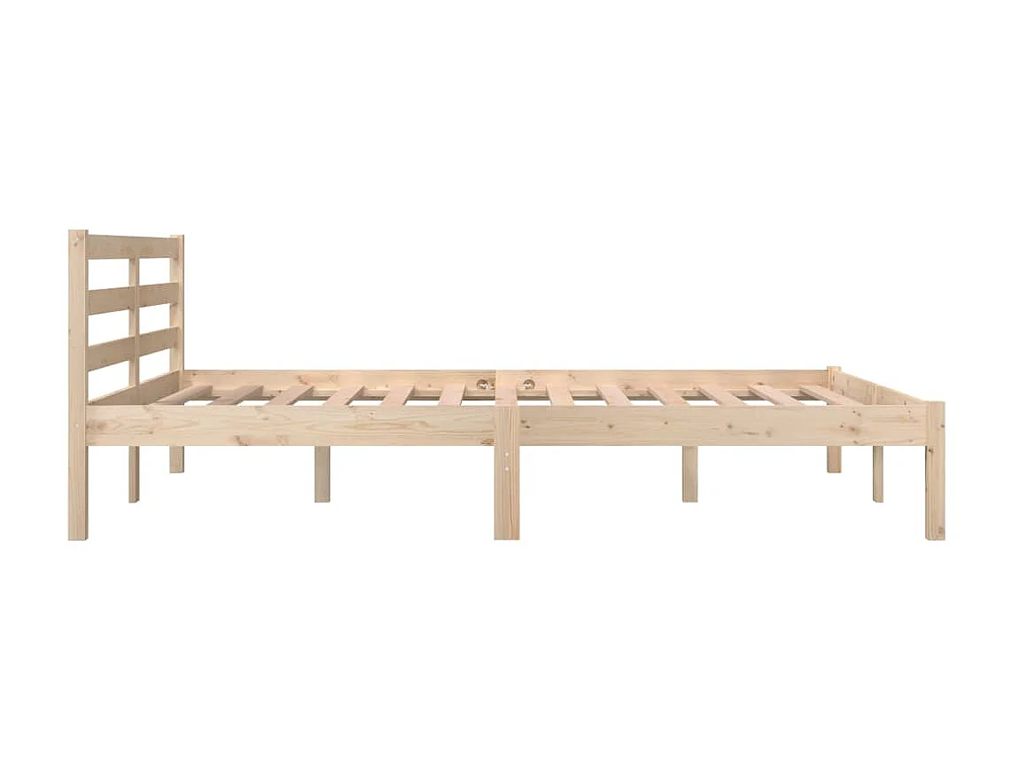 Lit-140x190 cm Bois de pin massif EGGB38120
