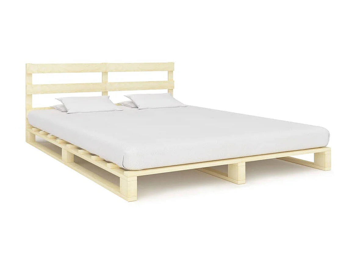 Cama em paletes pinho maciço 200x200 cm PT955374