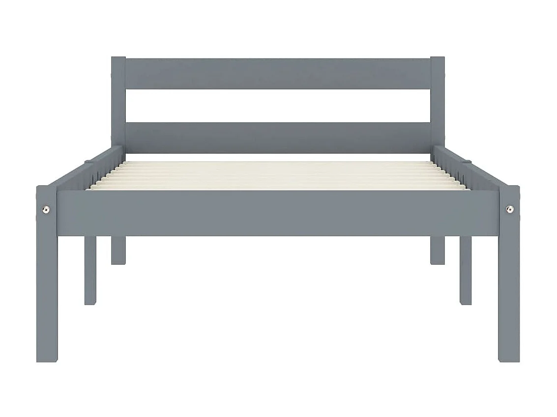 Lit-100x200 cm Gris Bois de pin massif EGGB34641