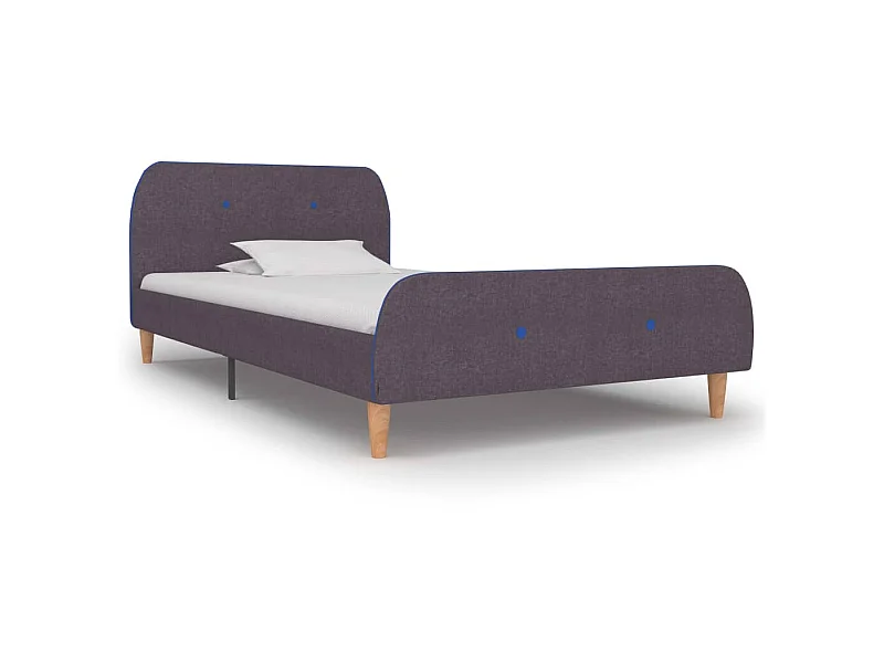 Cama 90x200 cm de tela gris topo ES25663