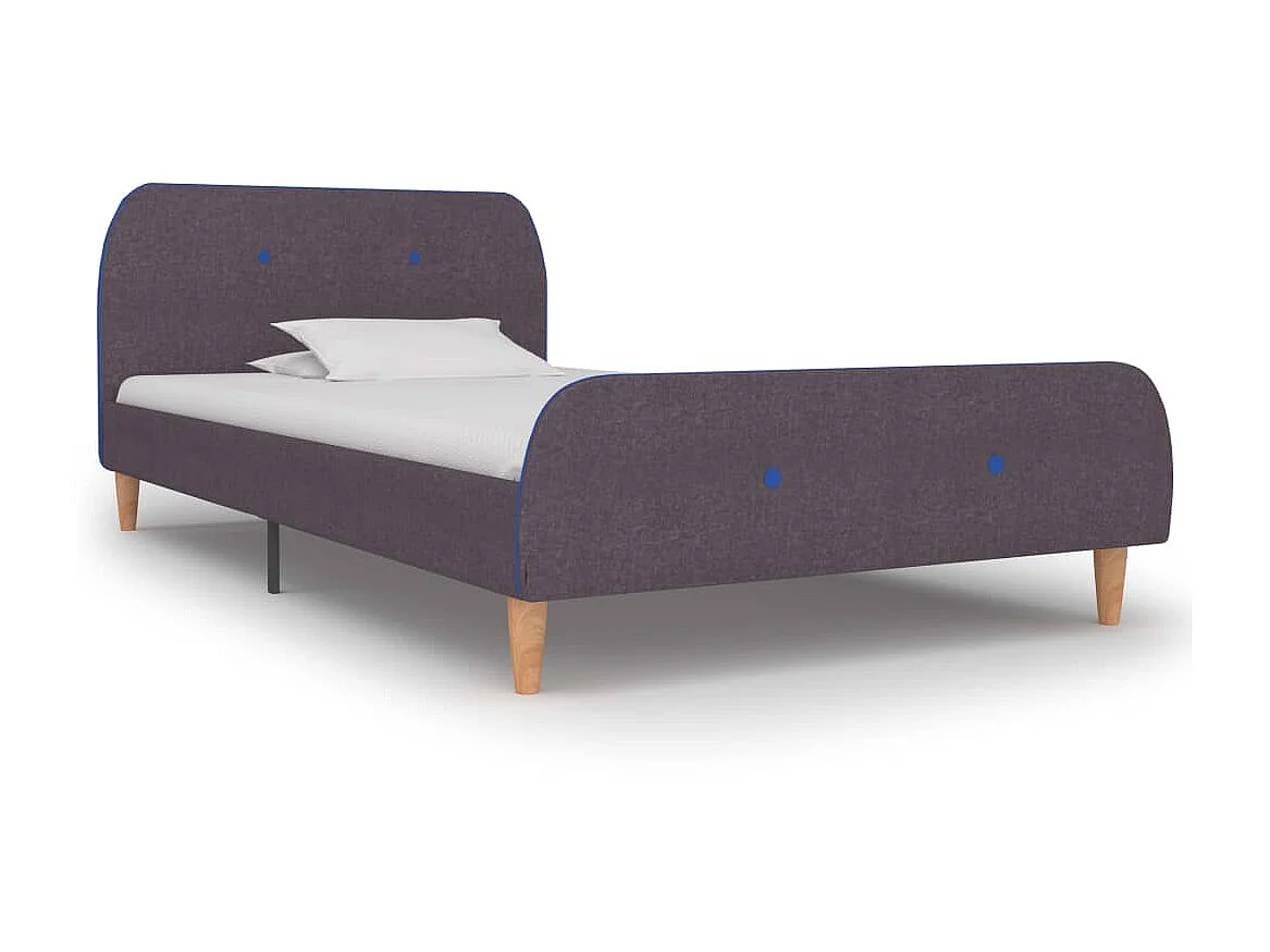 Lit-90x200 cm Taupe Tissu EGGB77132