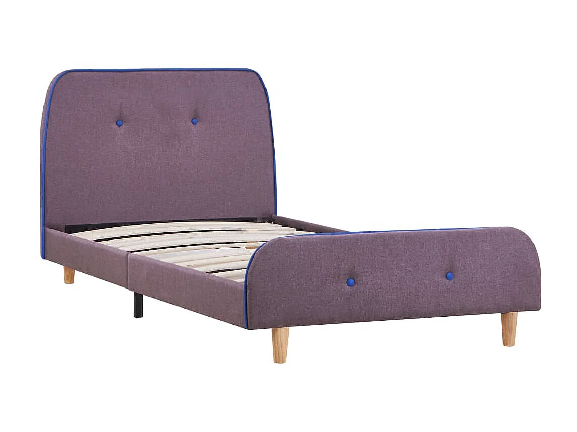 Lit-90x200 cm Taupe Tissu EGGB77132