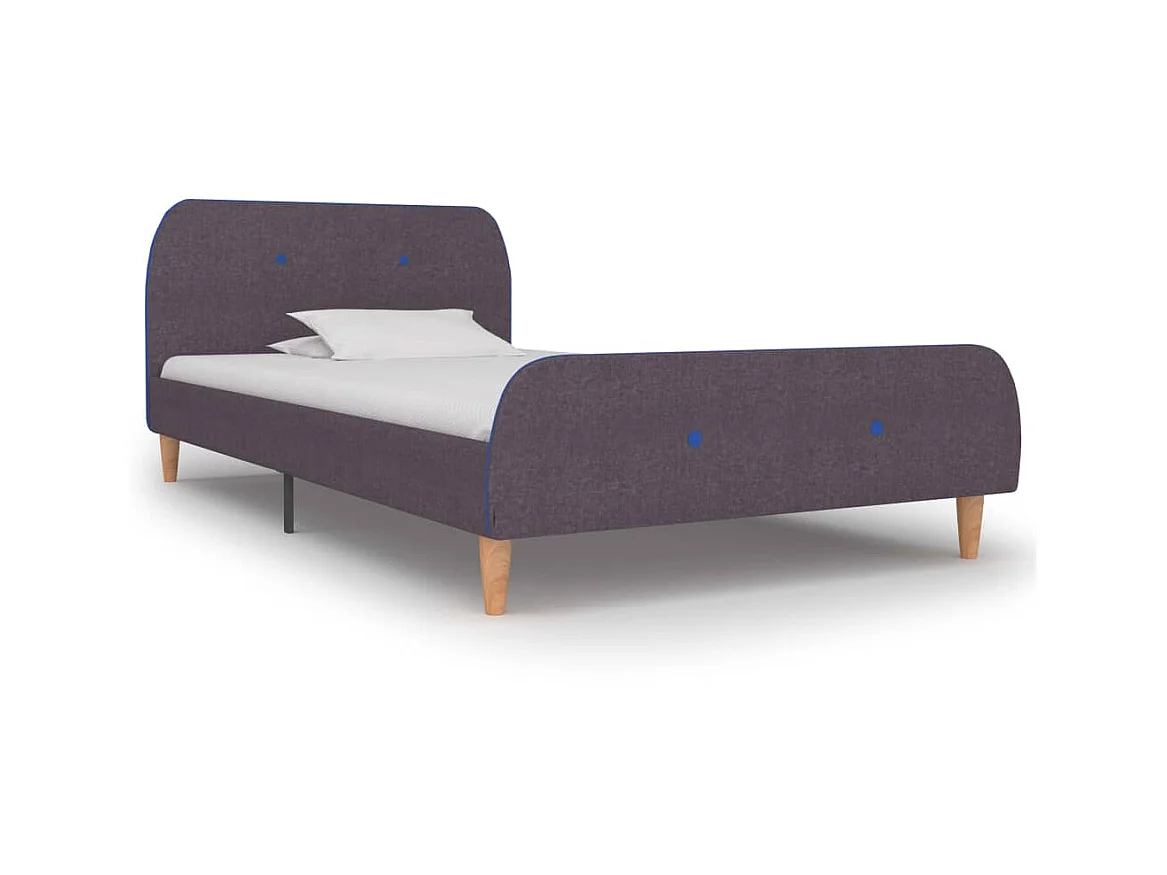 Lit-90x200 cm Taupe Tissu EGGB77132