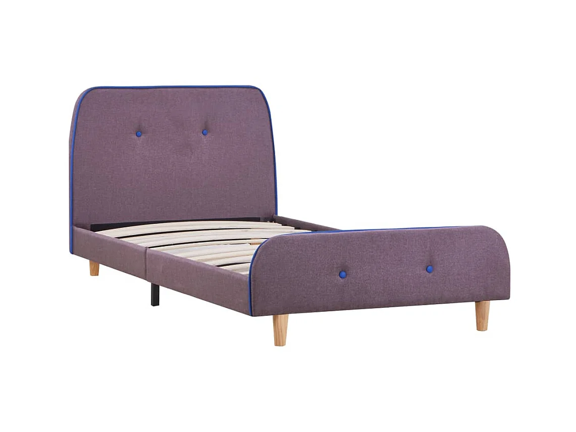 Cama 90x200 cm de tela gris topo ES25663