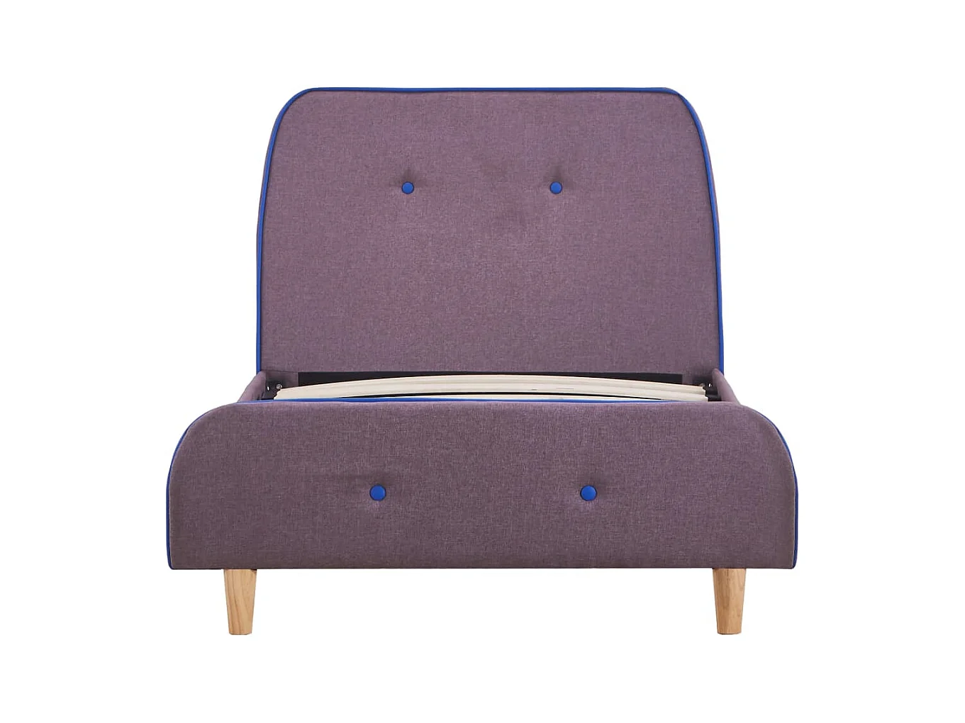 Cama 90x200 cm de tela gris topo ES25663