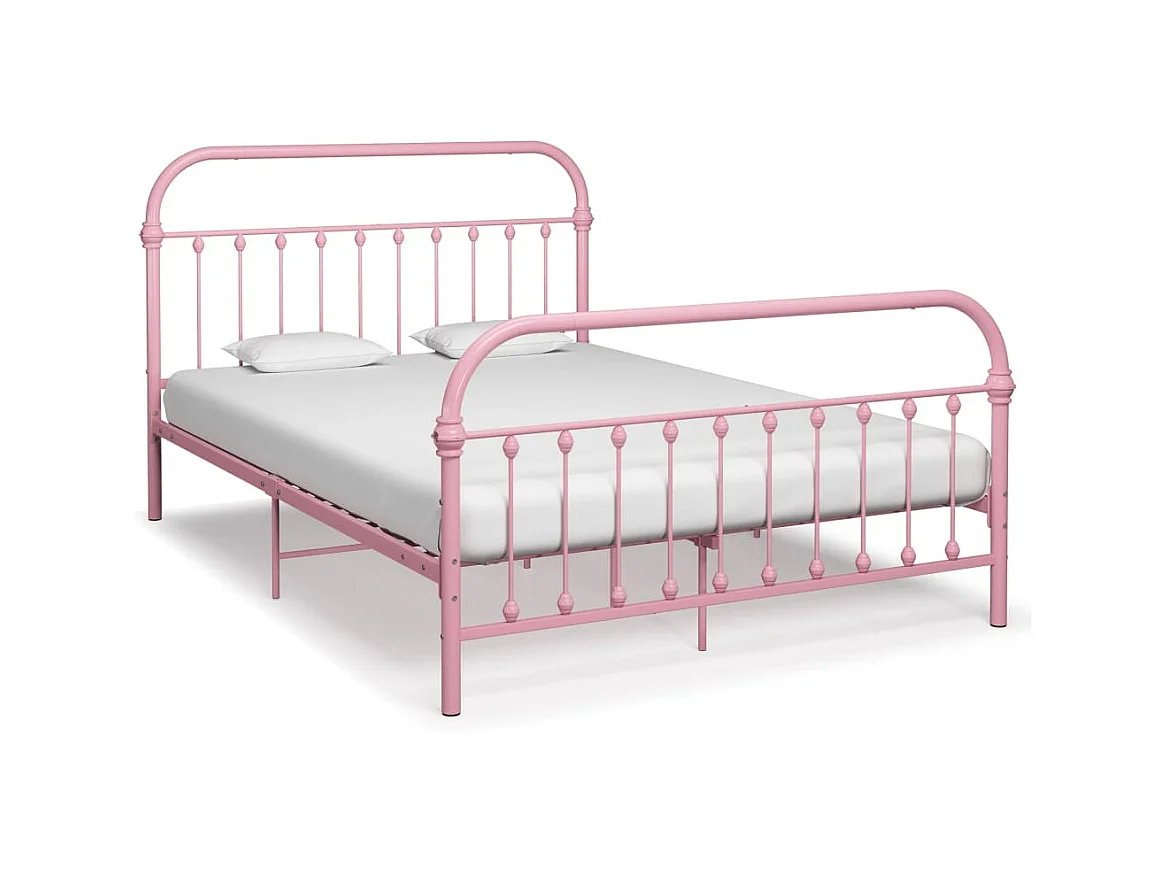 Lit-140x200 cm Rose Métal EGGB78401