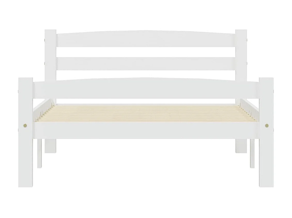 Bedframe massief grenenhout wit 90x200 cm NL85044