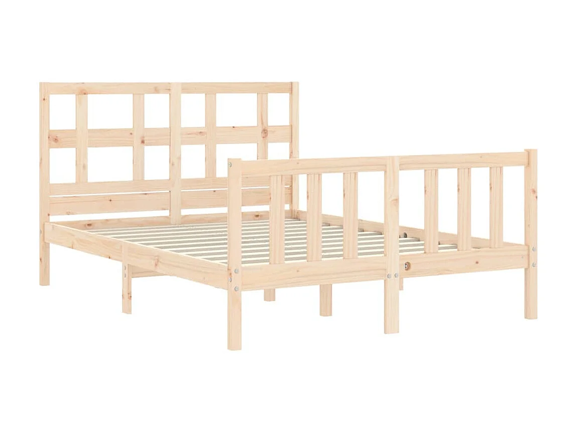 Cama 120x200 cm con cabecero madera maciza ES99480